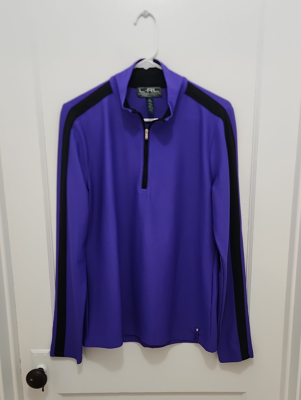 Ralph Lauren Active L-RL Womens Purple Quarter Zip Top Size XL